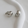[SOOOHO] AA28 Silver Bold Clip-On Earrings
