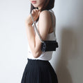 [Haley &amp; Lauren] Crocodile Leather Card Wallet Chain Mini Crossbody Bag