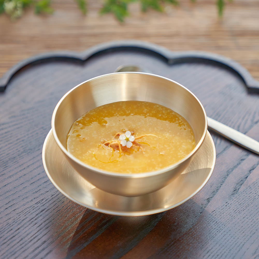 Premium Handcrafted Bangjja Brassware Bingsu &amp; Porridge Bowl Set