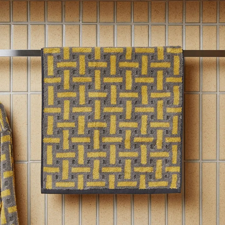 Towelogist Tuile Face Towel _ Yellow