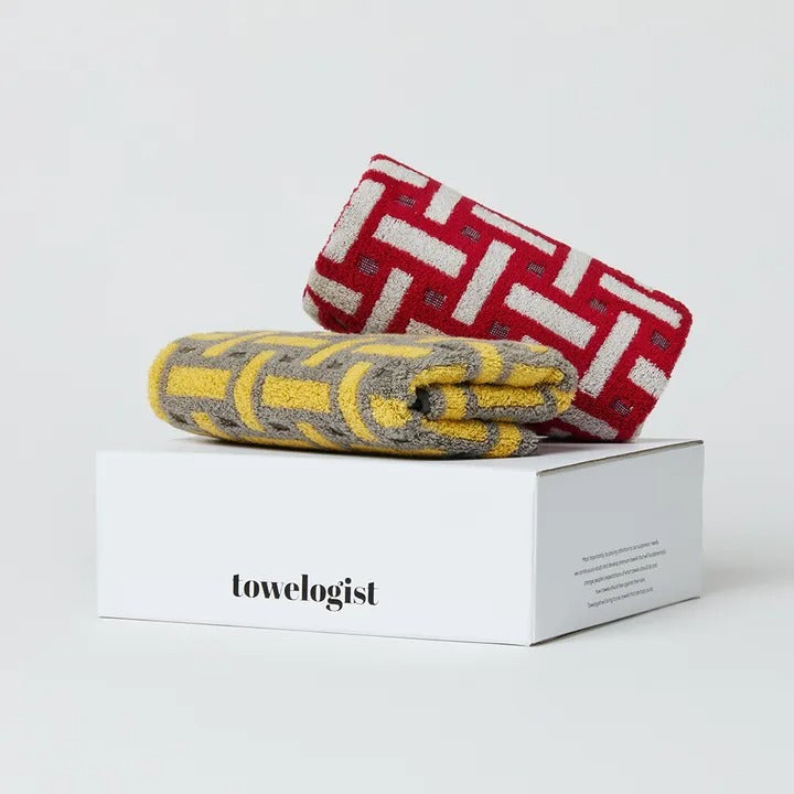 Towelogist Tuile Face Towel _ Yellow