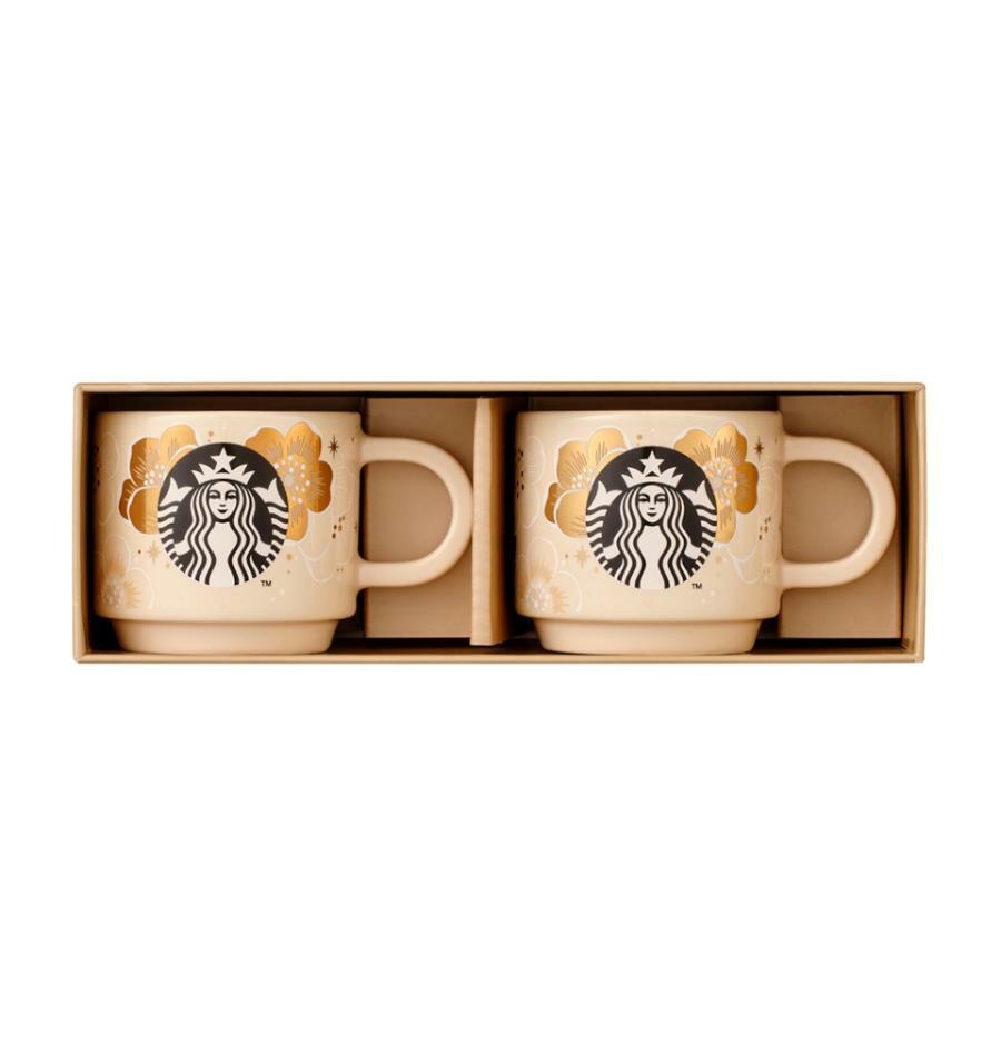 Starbucks Korea Flower Demi Mug (89ml, 2-Piece Set)