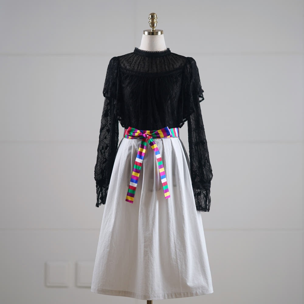 Traditional Korean Hanbok-Style Saekdong Waist Apron