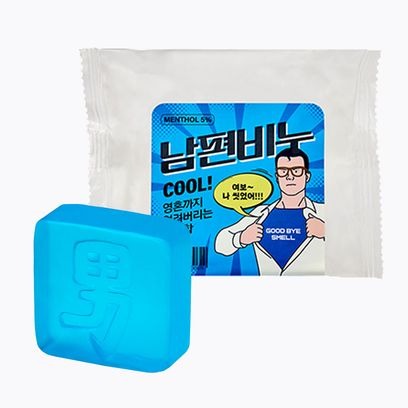 [Creme] Husband Soap: Menthol Cooling &amp; Deodorizing Body Wash Bar (100g)