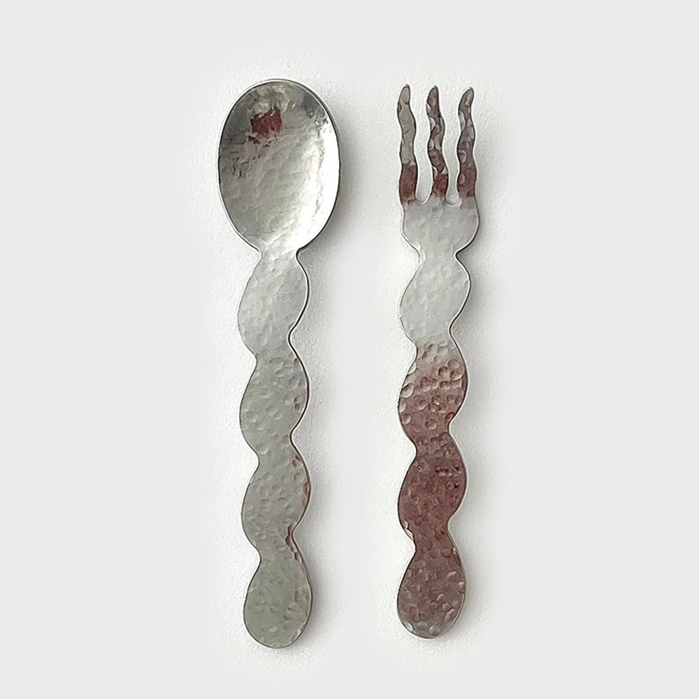 Stream Dessert Cutlery Set(Spoon 1ea, Fork 1ea)